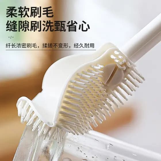 Escova de copo de Silicone copo de lavagem alça longa escova pequena isolamento térmico doméstico copo de água sem ângul