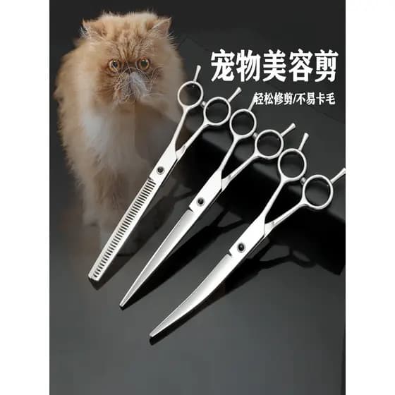 Tesoura para tosa de animais de estimação, conjunto de ferramentas para tosa de cães, tesoura para aparar pelos de cacho