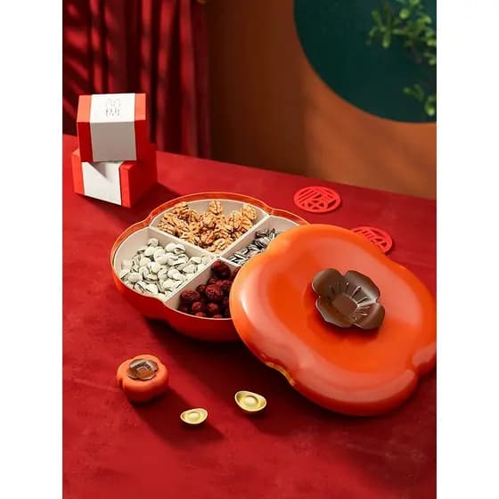 2024 Novo Estilo Bandeja de Doces Ano Novo do Dragão Ano Novo Chinês Casamento Criativo Caixa de Doces Caixa de Comparti