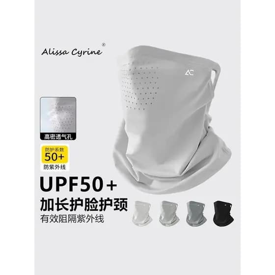 Máscara protetora solar masculina máscara de seda gelo rosto cachecol pára-sol capa rosto cheio pescoço capa ciclismo ba