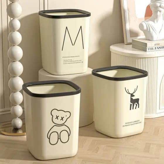 Lixeira doméstica para sala de estar, luz simples, luxuosa, banheiro, grande capacidade, armazenamento, quarto, cesta de