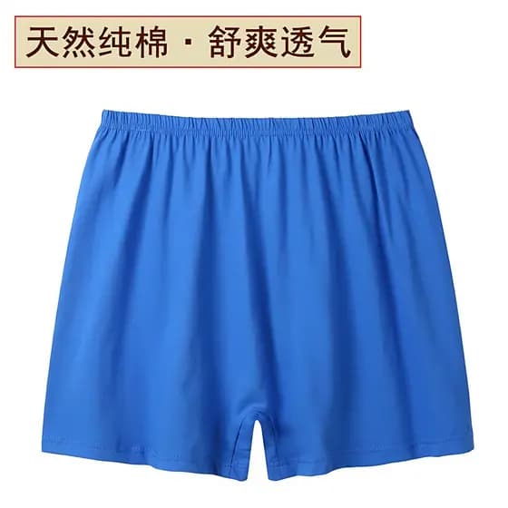 Tamanho grande roupa interior de algodão puro gordo 100kg Boxer masculino 5X idosos de meia-idade mais gordura Extra lar