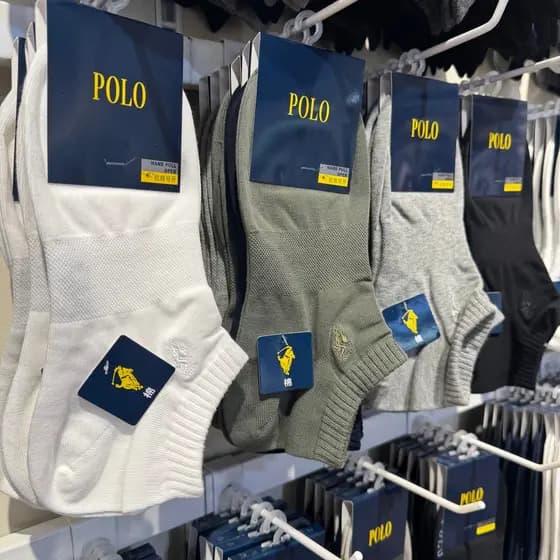 Polo meias masculinas 2026 primavera verão meias de malha 9668 meias esportivas masculinas de algodão fino Ped meias cur