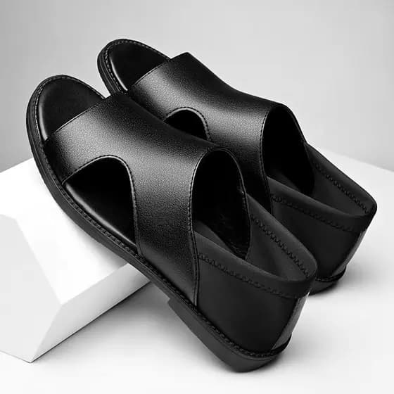 Ao ar livre simples respirável masculino sola macia dedo aberto verão sapatos de praia resistente ao desgaste exterior m