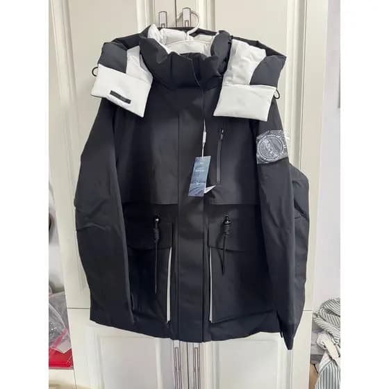 Jaqueta feminina Mori inverno quente solta Casual com capuz destacável comprimento médio três prova Parker Duck Down