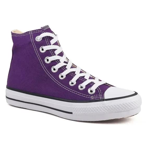 Tênis Cano Alto Médio Old Star Unissex Feminino Masculino All Promoção Roxo Violeta