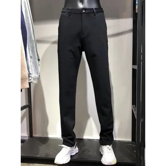 Marca roupas masculinas Jck Jns outono inverno grosso preto ligeiramente fino-ajuste pés pequenos pequenos em linha reta