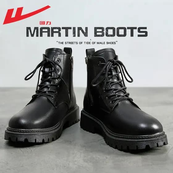 Puxar para trás Martin botas masculinas 2025 novos sapatos masculinos estilo britânico botas gerais botas curtas