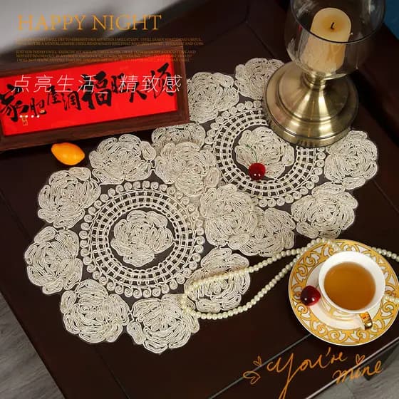 Bordado Placemat Coaster vaso decoração esteira high-end chinês criativo retro bordado Multi-Purpose retro high-end mesa