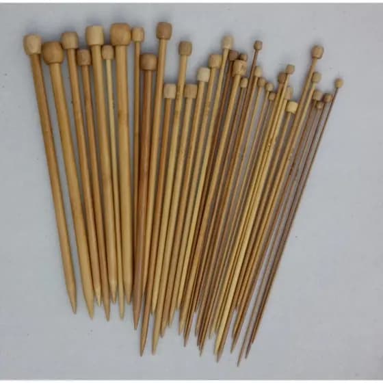 18 conjunto de pagamento agulha carbonizada de cabeça única com miçangas suéter de bambu de uma ponta agulha de lã Kn