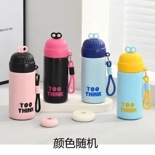 Copo térmico de cor sólida fresco novo estilo meninas copo de corpo reto copo de água estudante copo térmico de aço inox