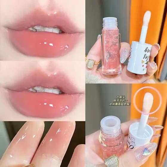 Abelha óleo labial brilho de água vidro transparente brilho labial reparação seco rachado Peeling cuidados com os lábios