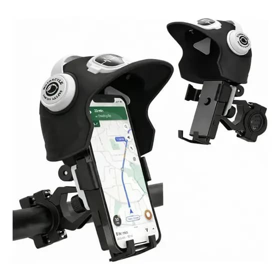Suporte Celular Moto E Bike Com Mini Capacete Universal Anti Reflexo E Chuva Pronta Entrega Envio 24h
