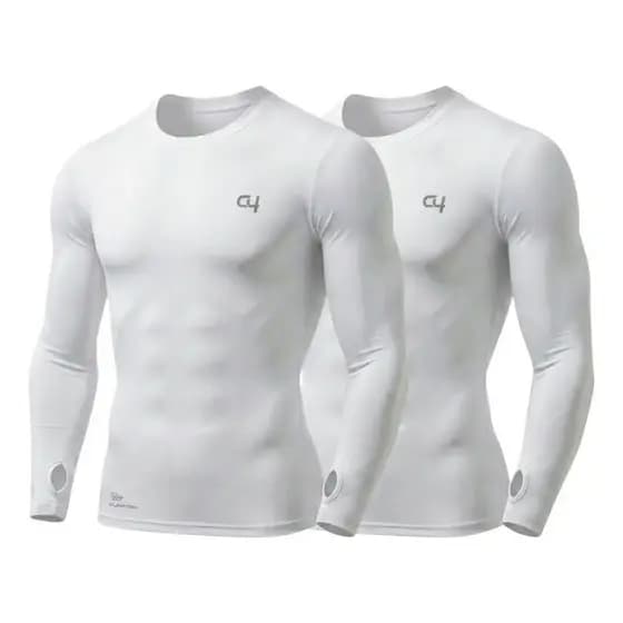 Kit 2 Camisa Dryfit Branca Esportiva Academia Treino Premium