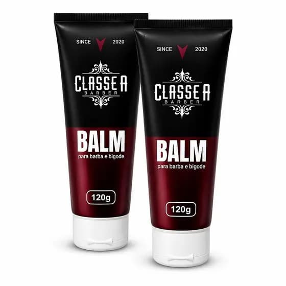 Kit 2 Balm para Barba 120g Cada Classe A Barber Hidratação Barba Macia Sedosa Alinhada Com Brilho