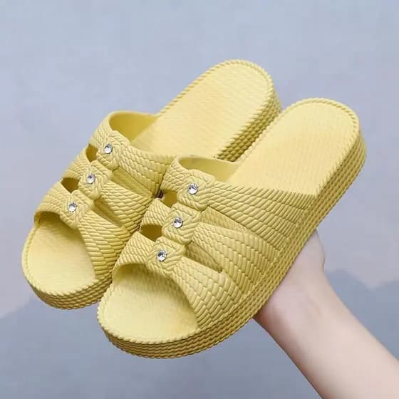 Moda mãe chinelos senhoras verão exterior usar sola grossa mãe novo estilo resistente ao desgaste diário antiderrapante
