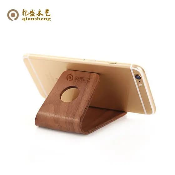 Suporte de madeira para celular, suporte flexível de madeira, suporte para carregamento de celular, artesanato em madeir