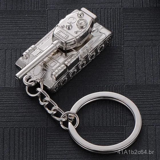 Pingente criativo para carro masculino, chaveiro personalizado do modelo T34 do World of Tanks, pequeno presente para o