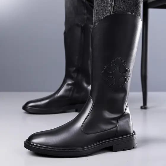 Botas de Cowboy ocidentais americanas botas altas masculinas moda Martin botas de equitação mongol ciclismo botas de mot