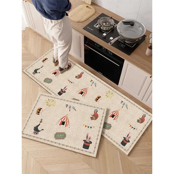 Tapete dedicado para cozinha, 7 formatos, 2026, novo estilo, desenho animado, engrossado, resistente a choques, à prova