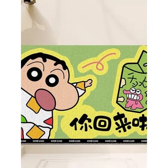 Crayon Shin-Chan tapete porta de entrada tapete de seda anel de seda antiderrapante pode ser cortado dos desenhos animad