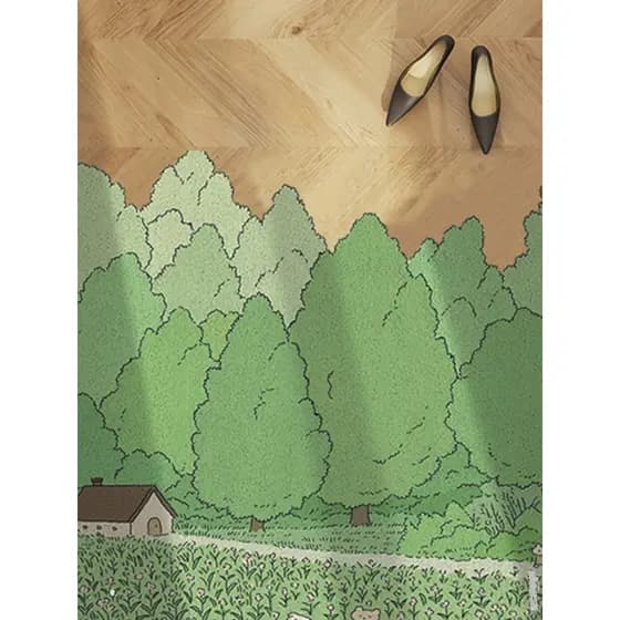 Pequeno fresco pequeno livro vermelho recomendado círculo de seda tapete entrada remoção poeira Cutable pé tapete antide