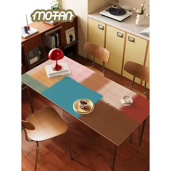 Toalha de mesa retrô americana, à prova d'água, à prova de óleo, descartável, almofada de isolamento, resistente a altas