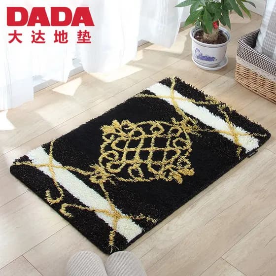 Dada tapete de porta engrossado ouro seda cobertor de cabeceira absorver água antiderrapante tapete de porta quarto banh