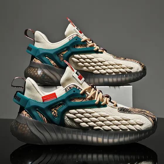 Sapatos masculinos de verão coco tênis de corrida primavera respirável voando tecido malha tênis masculino sola macia Ca
