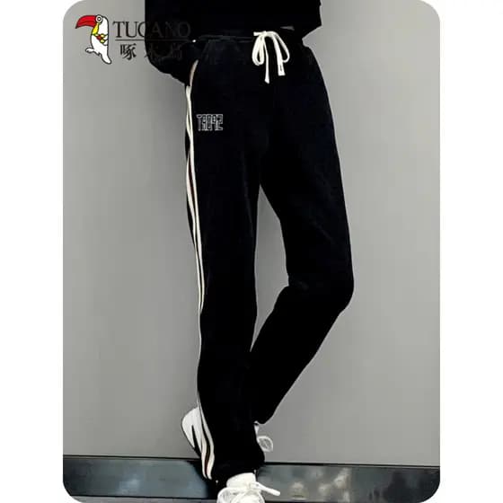 Woodpecker feminino Street Wear calças de lã 2025 novo estilo velo velo calças de lã esportes ao ar livre lazer rápido @