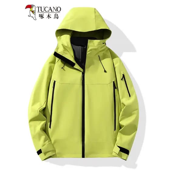 Pica-pau outono inverno três-em-um 2025 novo estilo jaqueta destacável conjunto de duas peças à prova de vento à prova d