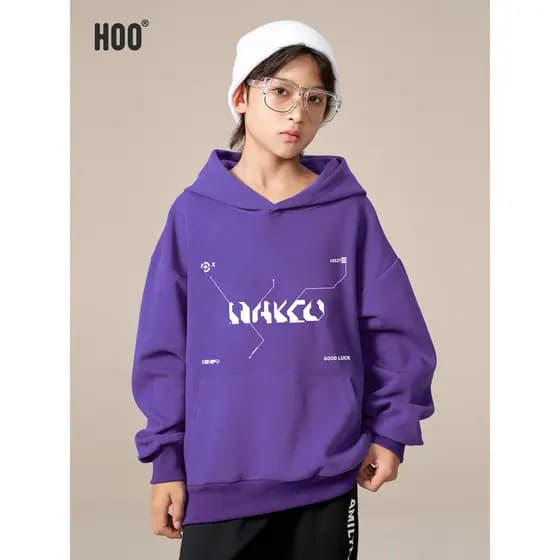 Hoo meninos moletom adolescentes Street Wear médio grande crianças estudantes solto esportes topo primavera outono estil