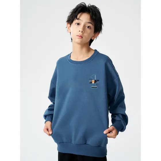 Hoo roupas infantis meninos moletom médio grande roupas infantis casuais estilo primavera juventude em torno do pescoço