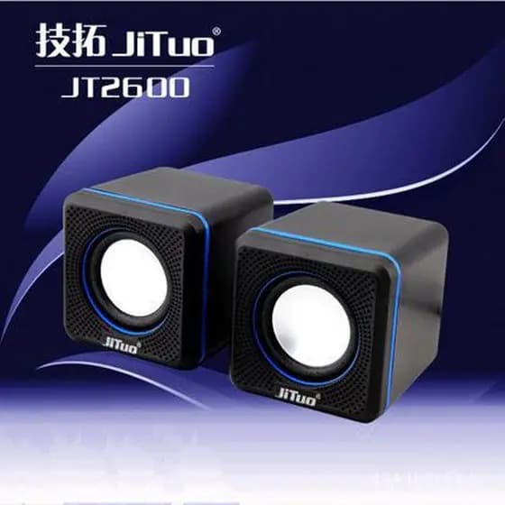Jituo JT-2600 Alto-falante USB para Laptop, Qualidade de Som Estéreo 3.0, Mini Alto-falante
