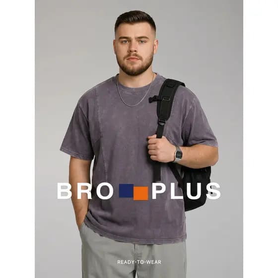Fat Brother camiseta de manga curta masculina plus size plus fat plus size 2026 novo estilo roupas de verão cara gordo e