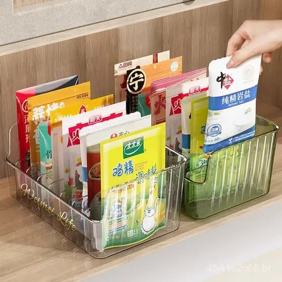 Caixa de armazenamento de temperos, pacote de especiarias, caixa de armazenamento com dispensador de especiarias, conjun