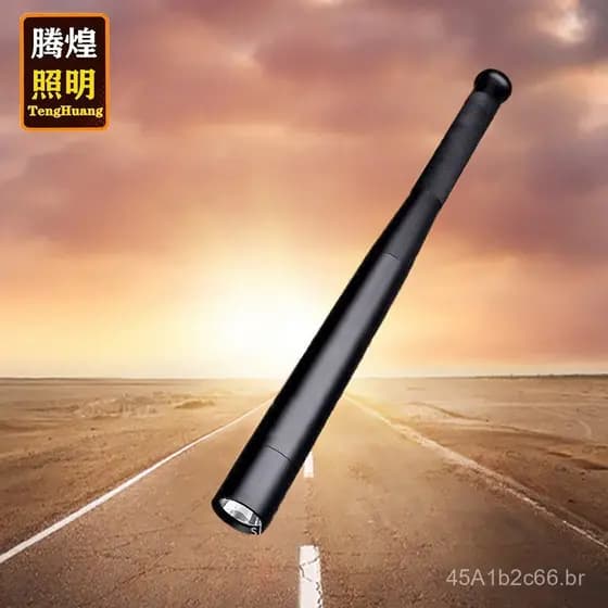 Lanterna de foco fixo 18650, lanterna de autodefesa em formato de bastão de beisebol, lanterna LED de alto brilho para u