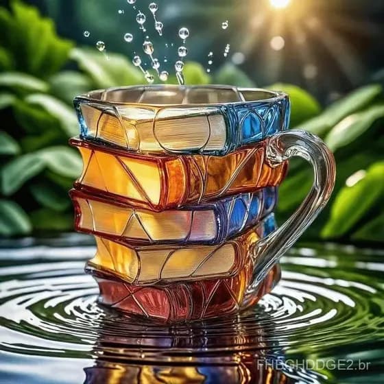 Peça Decorativa Criativa em Forma de Livros Empilhados Pintados, Caneca de Café de Resina de Alta Qualidade para Mesa, D