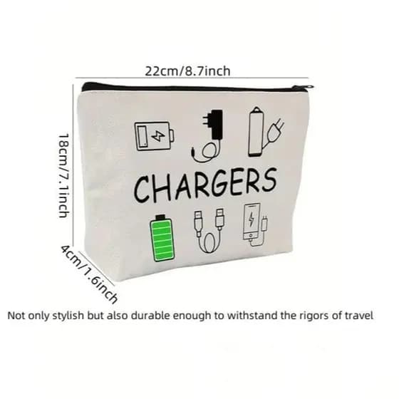 Bolsa de Armazenamento para Carregadores, Conveniente para Transportar, Adequada para Armazenamento Dedicado de Cabos, U