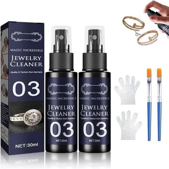 Limpador de Joias 03 para Todas as Joias, Spray Mágico Incrível para Remover Ferrugem de Joias e Relógios, Limpador de J
