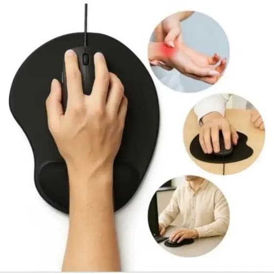 Mouse Pad Ergonômico de Neoprene - Conforto e Precisão com Apoio de Punho