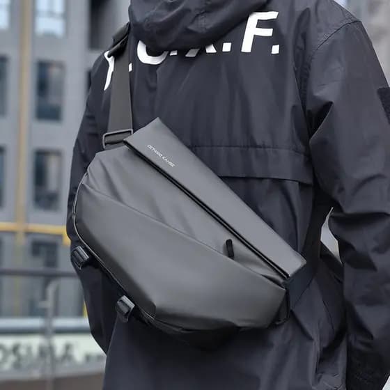 2026 novo estilo Casual bolsa de peito masculina grande capacidade função ciclismo crossbody saco crossbody bolsa de omb