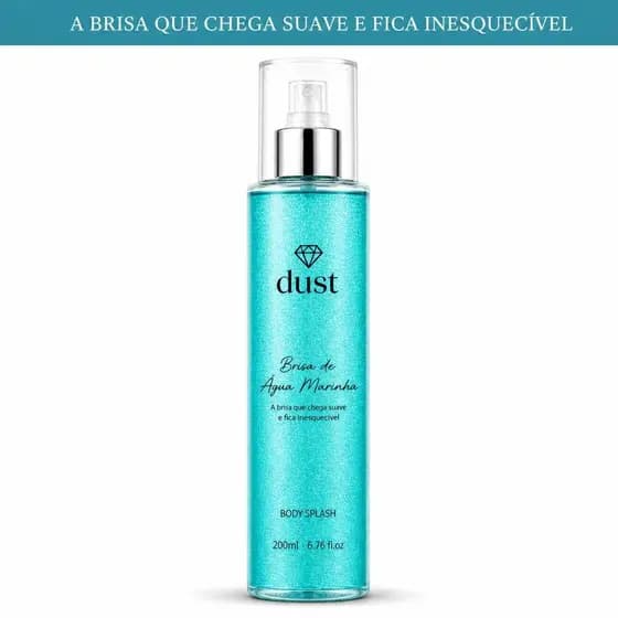 Body Splash Agua Marinha, Desodorante Colônia 200ml | Fragrância Inspirada Agua Marinha Dust Cosmeticos J003