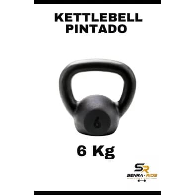 Kettlebell Pintado 6Kg Academia Treino Musculação