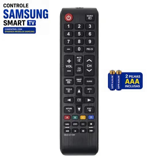 Controle Remoto Compatível com TV Samsung Smart Hub