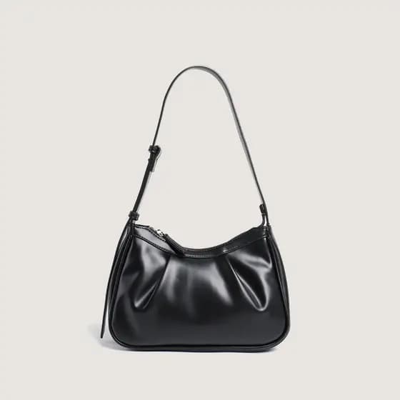Bolsa feminina 2024 versão coreana novo estilo ins plissado axilas saco pequeno fresco moda um ombro nuvem saco método f
