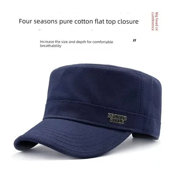 boné masculino boné Chapéu masculino chapéu de topo plano primavera outono totalmente selado circunferência da cabeça