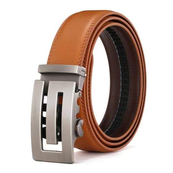 cinto feminino cinto feminino largo Shi Cinto de couro genuíno para jovens negócios, cinto automático colorido, fabrican