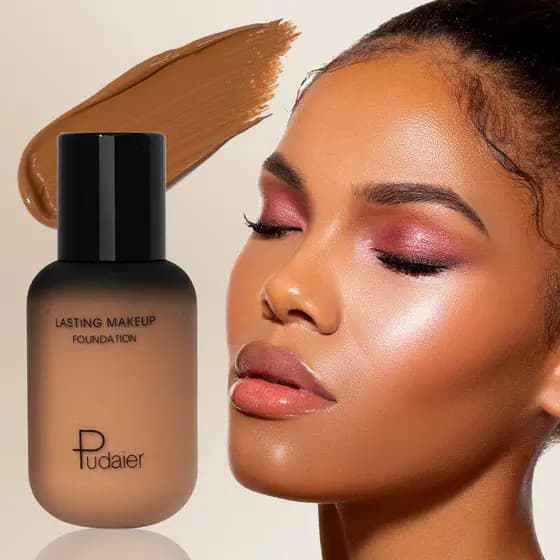Novo produto cor de trigo base líquida maquiagem amarelo pele preta cor escura Bronze pequena mamadeira embelezar contor