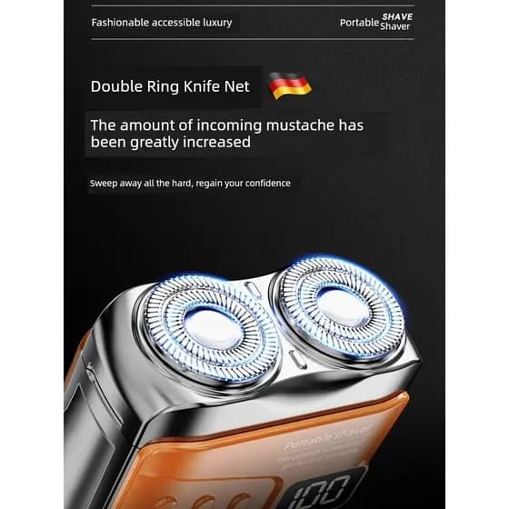 barbeador eletrico masculino Navalha elétrica alemã masculina 2025, nova navalha portátil, folhas, sem pontos pretos, ba